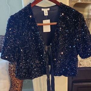H&M Black Sequin Blazer